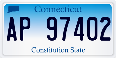 CT license plate AP97402