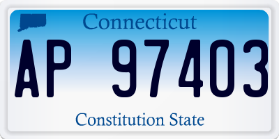 CT license plate AP97403