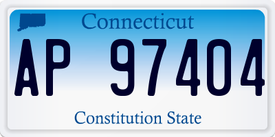 CT license plate AP97404