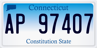 CT license plate AP97407