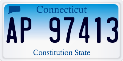 CT license plate AP97413