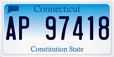 CT license plate AP97418