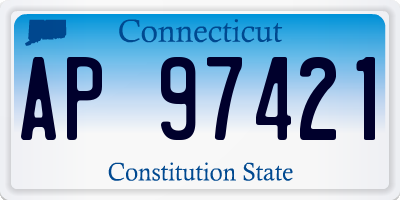 CT license plate AP97421