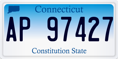 CT license plate AP97427