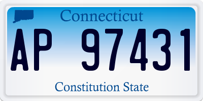 CT license plate AP97431