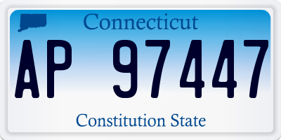 CT license plate AP97447