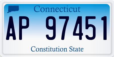 CT license plate AP97451