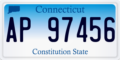 CT license plate AP97456