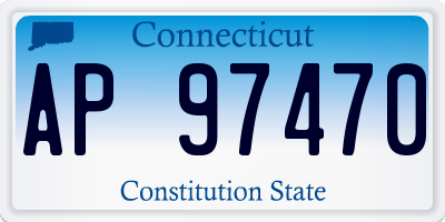 CT license plate AP97470