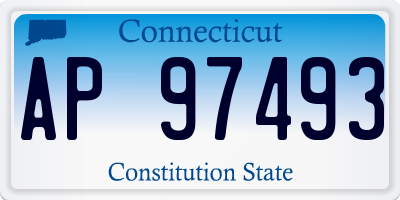 CT license plate AP97493