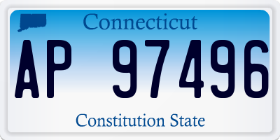 CT license plate AP97496