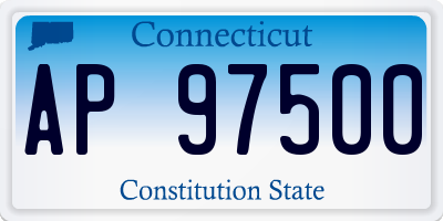 CT license plate AP97500