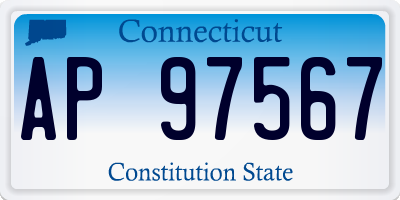 CT license plate AP97567
