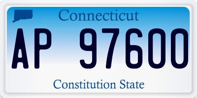 CT license plate AP97600