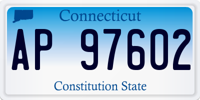 CT license plate AP97602