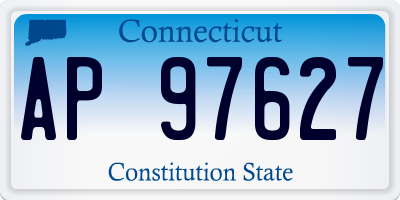 CT license plate AP97627