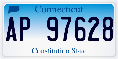 CT license plate AP97628