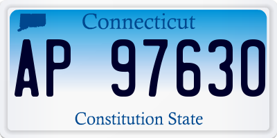 CT license plate AP97630
