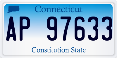 CT license plate AP97633