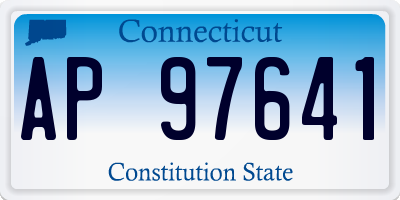 CT license plate AP97641