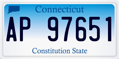 CT license plate AP97651
