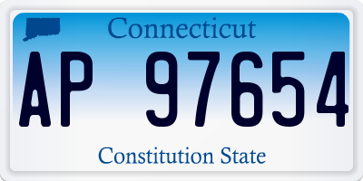 CT license plate AP97654