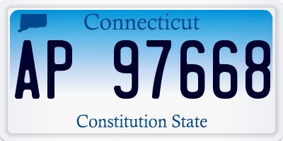 CT license plate AP97668