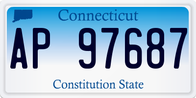 CT license plate AP97687
