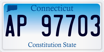 CT license plate AP97703