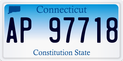 CT license plate AP97718
