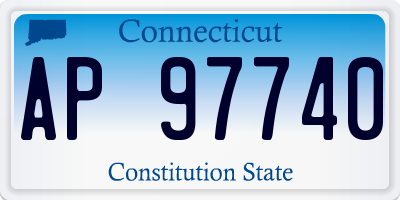 CT license plate AP97740