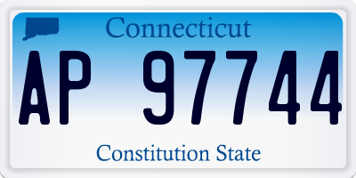 CT license plate AP97744