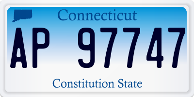CT license plate AP97747