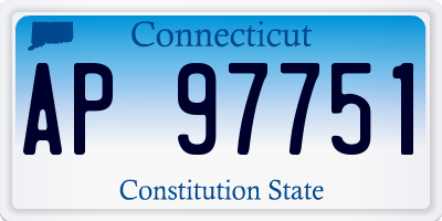 CT license plate AP97751