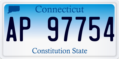 CT license plate AP97754