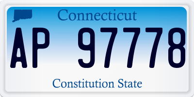 CT license plate AP97778