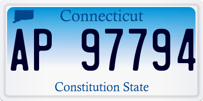 CT license plate AP97794