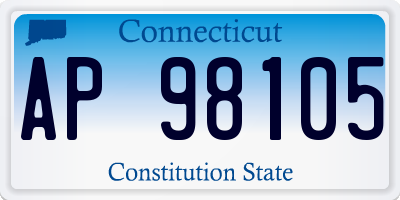 CT license plate AP98105