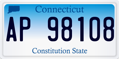 CT license plate AP98108