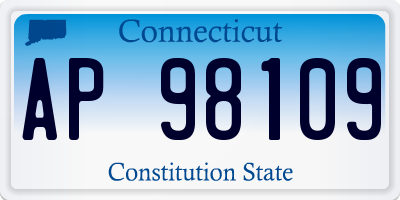 CT license plate AP98109