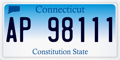 CT license plate AP98111