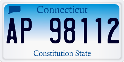 CT license plate AP98112