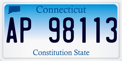 CT license plate AP98113