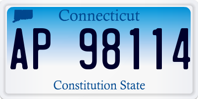 CT license plate AP98114