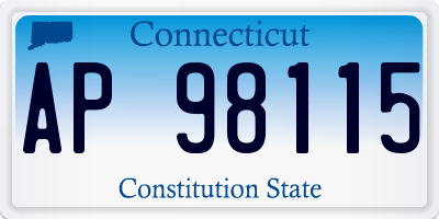 CT license plate AP98115