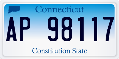 CT license plate AP98117