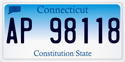 CT license plate AP98118