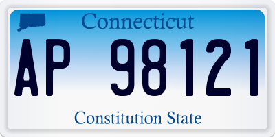 CT license plate AP98121