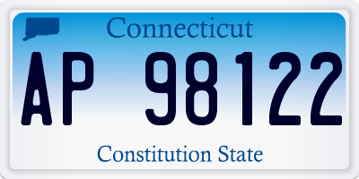 CT license plate AP98122