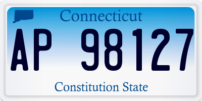 CT license plate AP98127